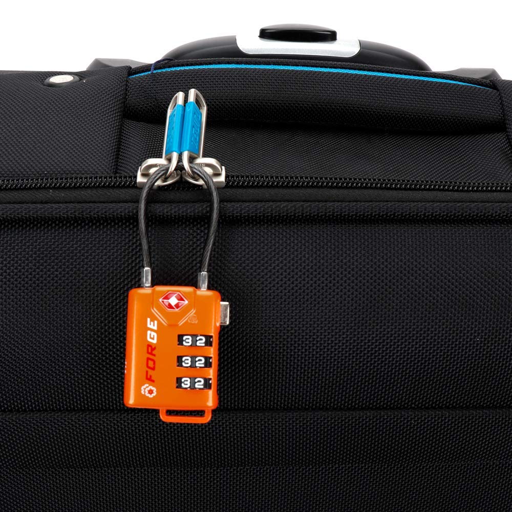 travel sentry luggage lock on suitcase