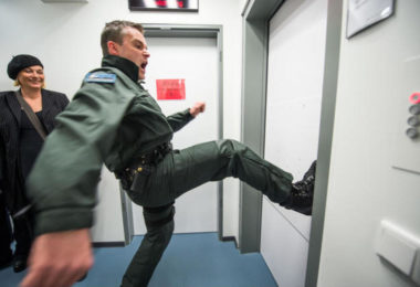 how to secure a door from being kicked in